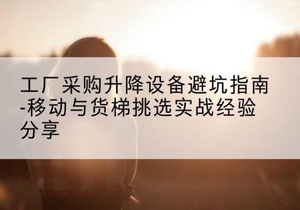 灵璧移动式升降机怎么选-工厂采购升降设备避坑指南-移动与货梯挑选实战经验分享